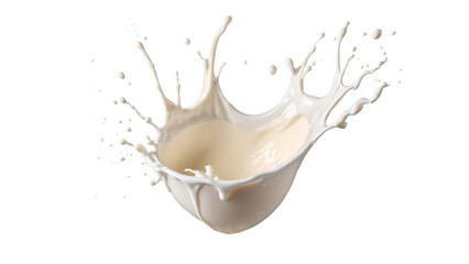 milk splash isolated on white