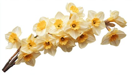 Pale Yellow Daffodils in a Bouquet