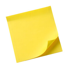 yellow sticky note isolated