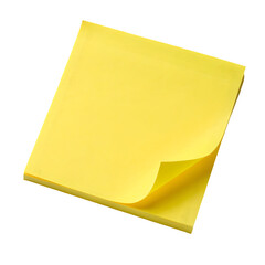 yellow post it note isolated