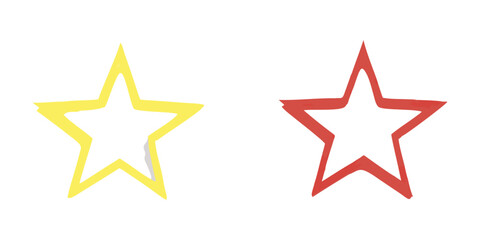 Obraz premium Star Rating Icons - Colorful Outline Design