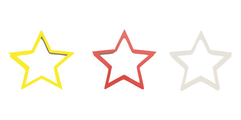 Obraz premium Star Rating Icons - Colorful Outline Design