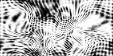 Halftone gradient. Dotted gradient, smooth dots spraying and halftones dot background seamless horizontal geometric pattern vector template set.