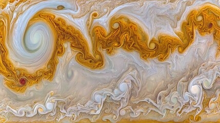 A swirling pattern with color variations and detailed formations visible