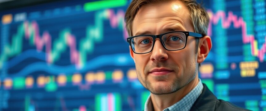High-Frequency Trading Algorithm Research, Financial Analyst, Stock Market, Photo, Office, Close-Up, AI Insights