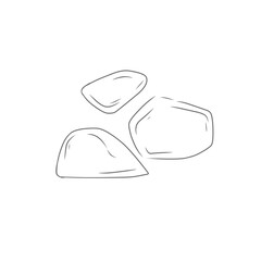 hand drawn rock sketch