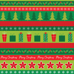 christmas seamless pattern with christmas elements design