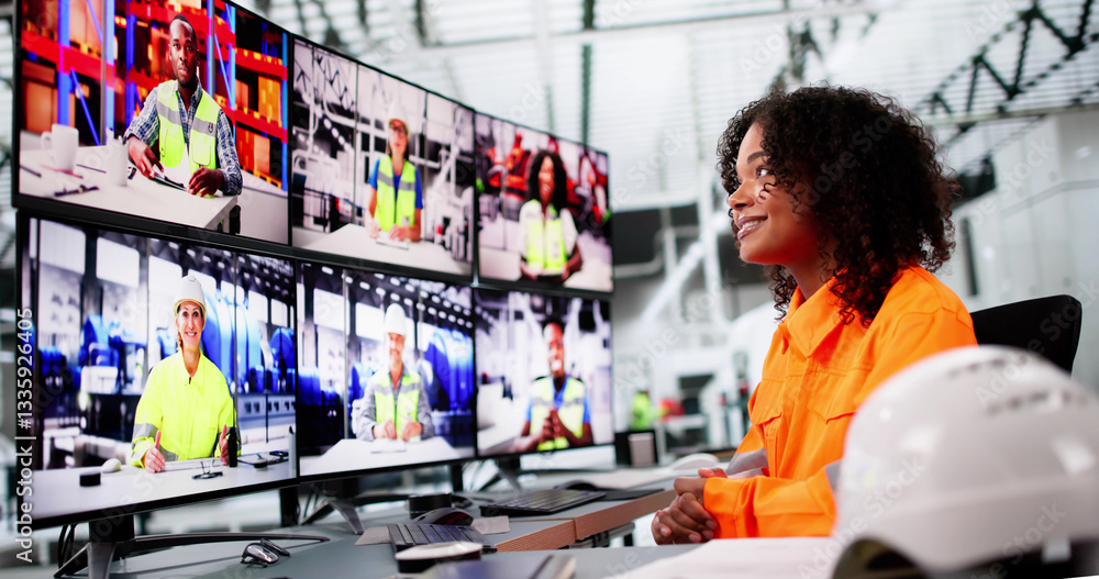 Poster video call on multiple pc desktop computers