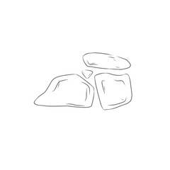 hand drawn rock sketch
