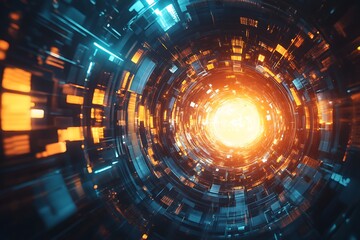 Fototapeta premium Abstract Futuristic Tunnel Design