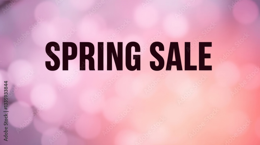 Poster stylish spring sale banner with a minimalistic design features prominent text on an elegant backgrou