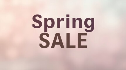 Stylish banner showcases a prominent spring sale inscription against a soft, elegant background, ideal for online stores and promotional events