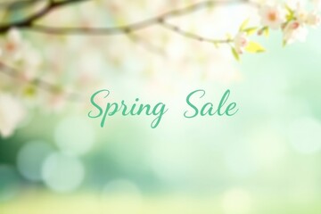 Bright and minimalistic spring sale banner featuring soft colors and an elegant design, ideal for attracting customers seeking fresh seasonal discounts and offers