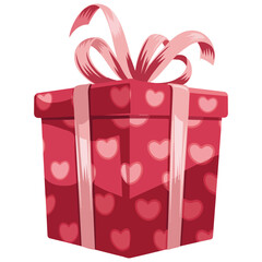 Gift Box Icon Cartoon Vector Illustration on White Background