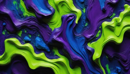 Fototapeta premium Abstract Artwork, Ultraviolet Purple and Electric Blue, Art Studio, Digital Image, Vibrant Environment, Close-Up, High-Impact Design