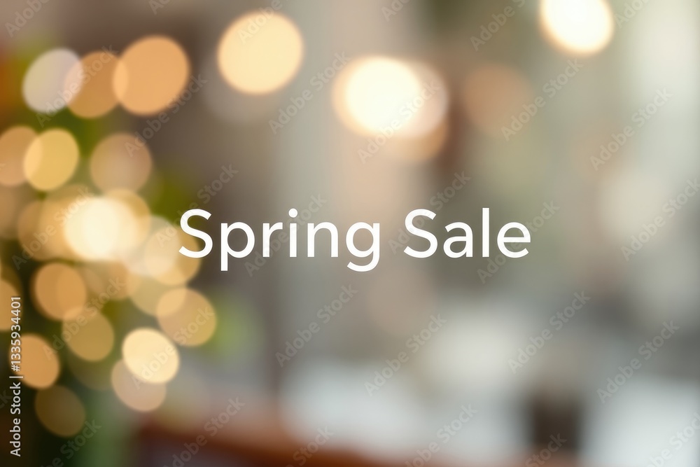 Poster highlighting a spring sale, the banner features a minimalistic design with elegant typography and a 
