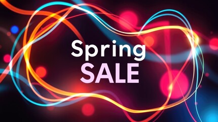 Spring sale banner features an elegant design with the words spring sale highlighted among vivid...