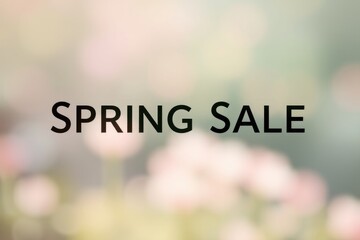 Stylish and minimalistic spring sale banner features bold lettering against a soft, elegant background, ideal for seasonal promotions and brand visibility