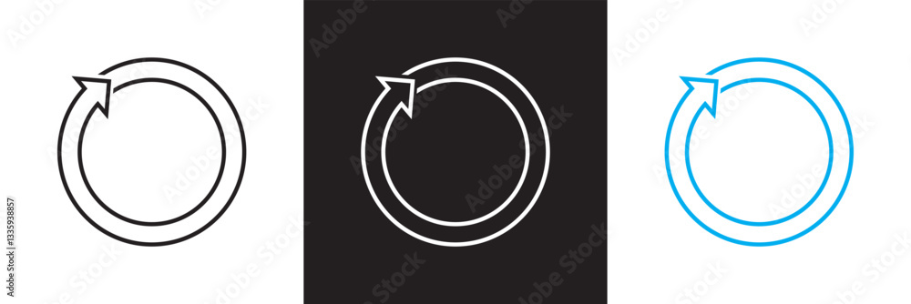 Poster circle arrow icon . circular arrow icon. repeat and reload icon. vector illustration. isolated on wh