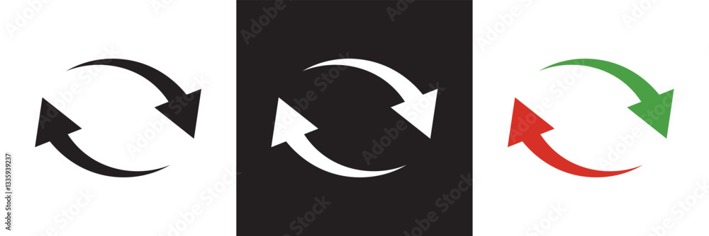 Poster circle arrow icon . circular arrow icon. repeat and reload icon. vector illustration. isolated on wh
