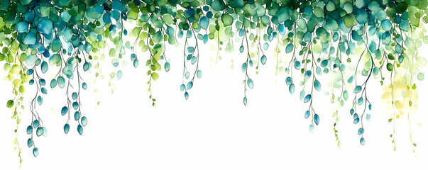 Hanging greenery, nature background, spring