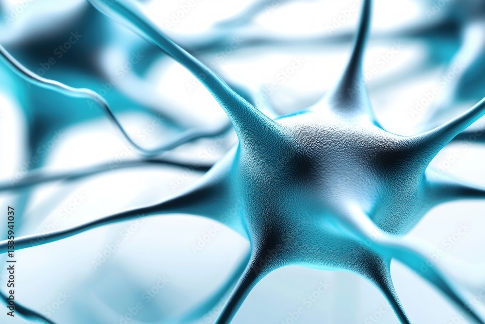 Poster Abstract neuron cell network science art background anatomical design of nervous system