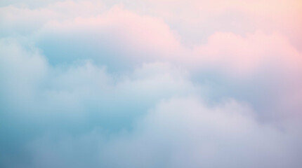 Obraz premium Ethereal Cloudscape: Soft Pastel Gradient of Light and Shadow Abstract Background