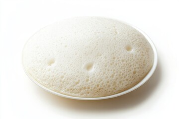 Soft spongy idli on white plate south indian breakfast food fresh delicious batter meal