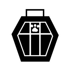 black and white pet cage