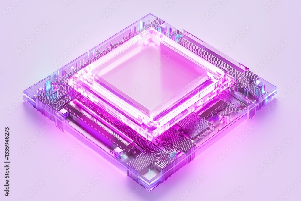 Aufkleber illuminated circuit board showcasing intricate design and advanced technology for futuristic applica