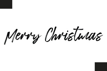 Stylish Cursive Typography Christmas Text Merry Christmas