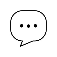 Chat bubble icon. Chat icon. Message icon. Social media icon. Speech bubble icon.