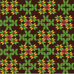 seamless floral pattern,  to plant ivy to creat a green wall