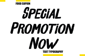Special Promotion Now Vector Typography Text Illustration For Special Offer Banner