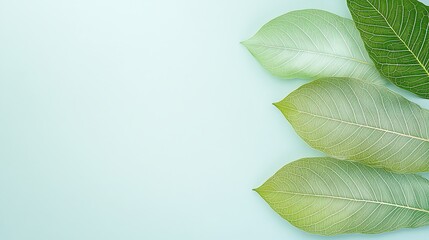 Obraz premium Lush green leaves arrangement natural setting botanical image close-up view tranquil concept
