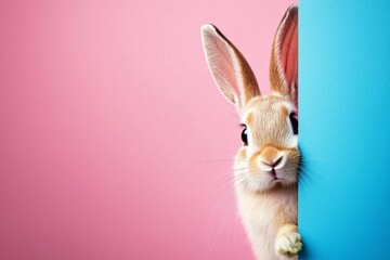 Obraz premium Cute Little Rabbit Symbolizing Easter Cheer