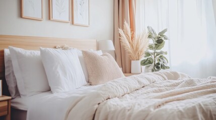 Minimalist Bedroom with Soft Tones and Natural Light