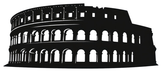 PNG Colosseum colosseum architecture silhouette.