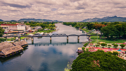 The Bridge on the River Kwai, Kanchanaburi, Thailand.The Death Railway, World War II, by the...