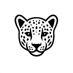 Cute Simple Jaguar Face Icon