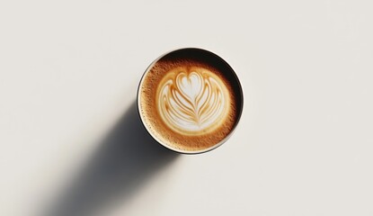 Latte art in a disposable cup