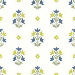 Hashtag CADS floral block print. Batik design, Ajrakh print, hand draw pattern. EPS files format. 