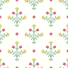 Hashtag CADS floral block print. Batik design, Ajrakh print, hand draw pattern. EPS files format. 