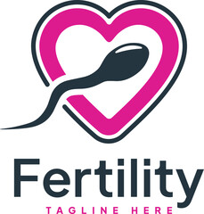 Fertility abstract vector logo illustration, concept for pregnancy clinic template logo.