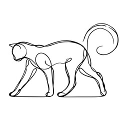 vector image of a cat