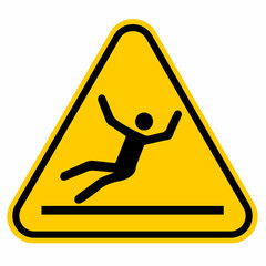 Caution Slippery Floor Sign &ndash; Wet Floor Warning Symbol Vector