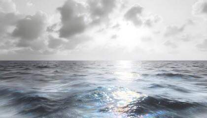 Obraz premium Serene Ocean Waves Sunset Seascape Wall Art Print