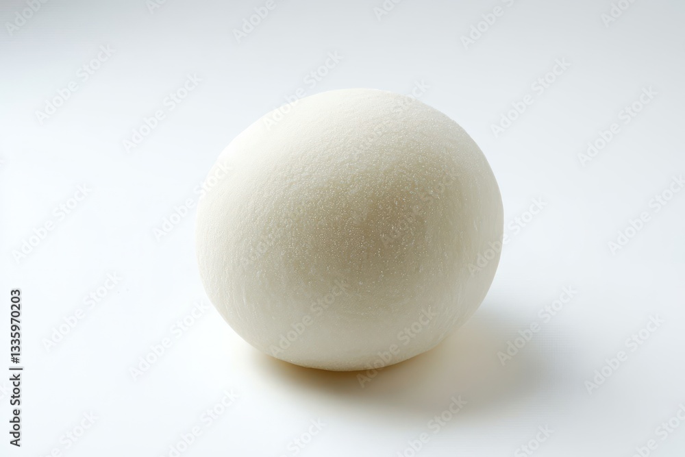 Poster single sphere with subtle textures on soft white background captures a minimalist aesthetic simplici
