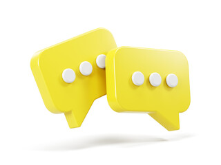 3D speech bubbles - Chat, messenger, social media icon.