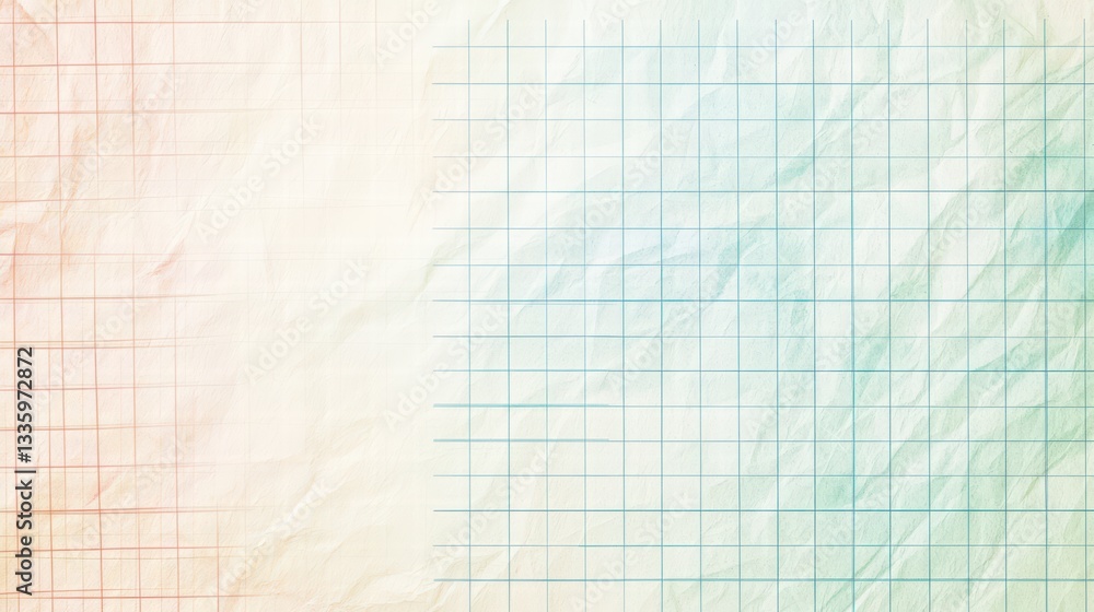 Poster textured paper with grids: softly lit, aged paper presents a subtle grid pattern, the surface marked